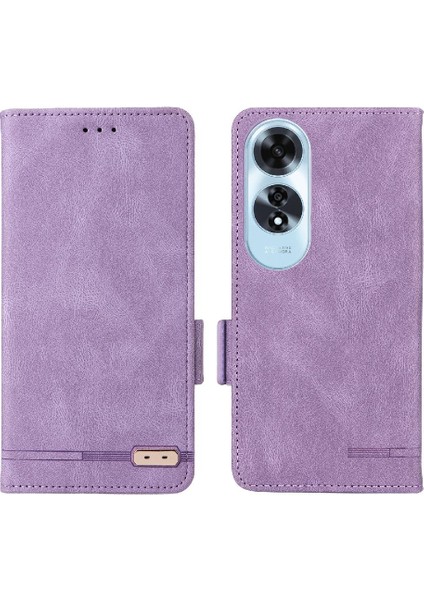 Oppo A60 4g Manyetik Karbon Fiber Deri Için Kılıf Folio Flip Case Tam (Yurt Dışından)