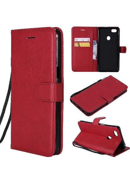 Kart Yuvası Iş Cüzdanı ile Oppo F7 Yüksek Kaliteli Deri Için Flip Case (Yurt Dışından)