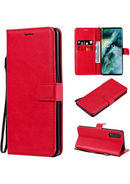 Kart Yuvası Yüksek Kaliteli Deri Klasik ile Oppo Bulmak X2 Için Flip Case (Yurt Dışından)