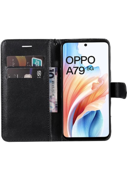 YH Market Kart Yuvası Iş ile Oppo A79 5g Yüksek Kaliteli Deri Için Flip Case (Yurt Dışından)