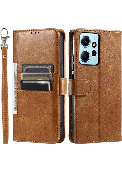 Xiaomi Redmi Not 12 Için Flip Case 4g Pu Deri Kickstand 6 Kart Yuvaları (Yurt Dışından)