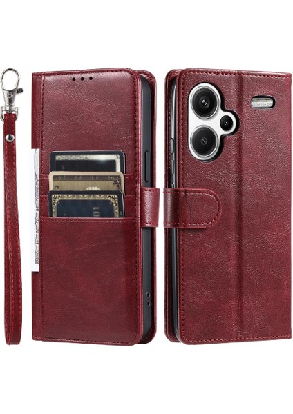 Xiaomi Redmi Not Için Flip Case 13 Pro Artı 5g Cüzdan Pu Deri 6 Kart (Yurt Dışından)