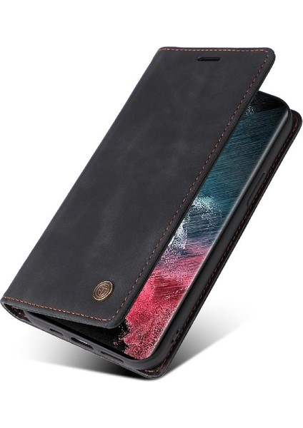 Samsung Galaxy S22 Ultra Basit Iş Darbeye Cüzdan Için Flip Case (Yurt Dışından) modelleri
