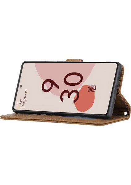 Google Piksel 6 Pro Kickstand Cüzdan Kılıf Darbeye Kapatma Için Flip Case (Yurt Dışından)