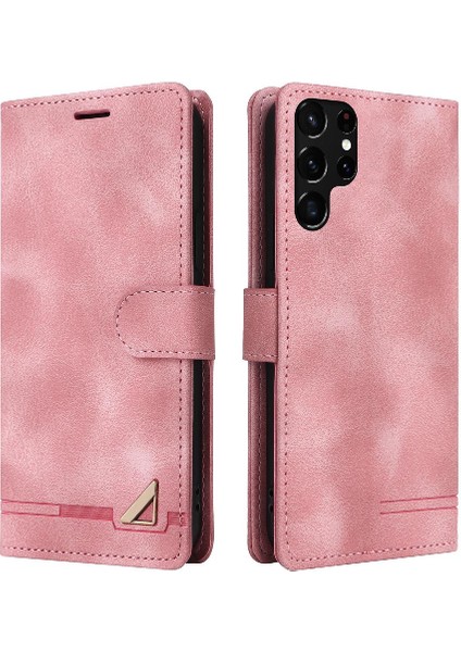 Samsung Galaxy S22 Ultra Cüzdan Basit Iş Deri Kılıf Için Flip Case (Yurt Dışından)