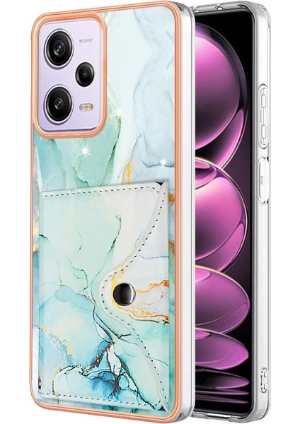 Xiaomi Poco X5 Pro 5g Yumuşak Tpu Tampon Mermer Ince Cüzdan Kartı (Yurt Dışından)