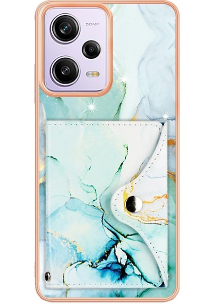 Xiaomi Poco X5 Pro 5g Yumuşak Tpu Tampon Mermer Ince Cüzdan Kartı (Yurt Dışından)