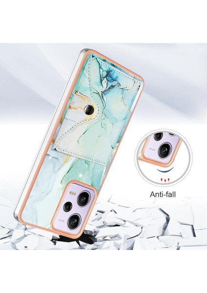 Xiaomi Poco X5 Pro 5g Yumuşak Tpu Tampon Mermer Ince Cüzdan Kartı (Yurt Dışından)