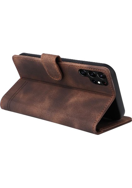 Samsung Galaxy S22 Ultra Cüzdan Basit Iş Deri Kılıf Için Flip Case (Yurt Dışından) modelleri