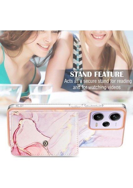 Xiaomi Poco X5 Pro 5g Yumuşak Tpu Tampon Mermer Ince Cüzdan Kartı (Yurt Dışından)