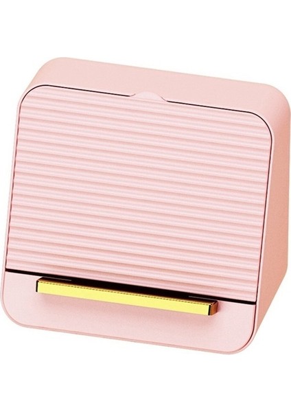 Kozmetik Vitrin Minimalist Kozmetik Ruj Saklama Kutusu Masaüstü Bölme Ruj Depolama Rafı Uygun Pembe (Yurt Dışından)