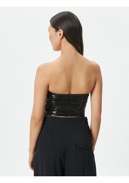 Melis Ağazat x Koton - Payetli Straplez Büstiyer fırsatları