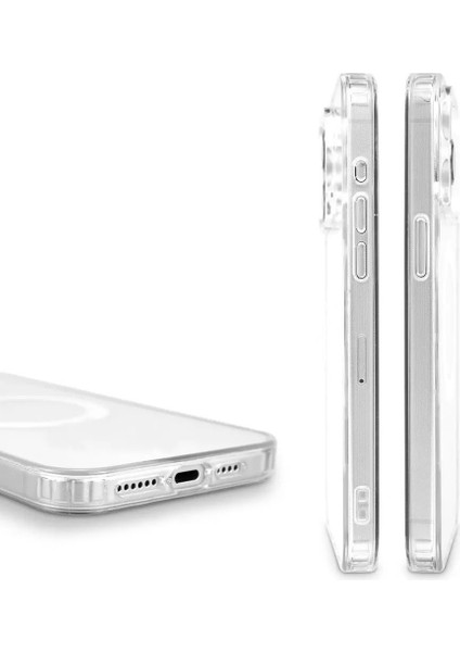 Apple iPhone 14 Magsafe Uyumlu Şeffaf Telefon Kılıfı