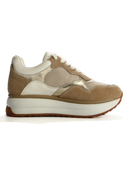 Bej - Altın Kadın Sneaker G03G100026