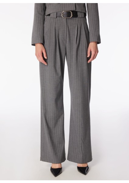 Yüksek Bel Normal Gri Kadın Pantolon SPBF4SL-PNT5053 fırsatları