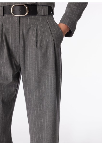 Yüksek Bel Normal Gri Kadın Pantolon SPBF4SL-PNT5053 indirimleri