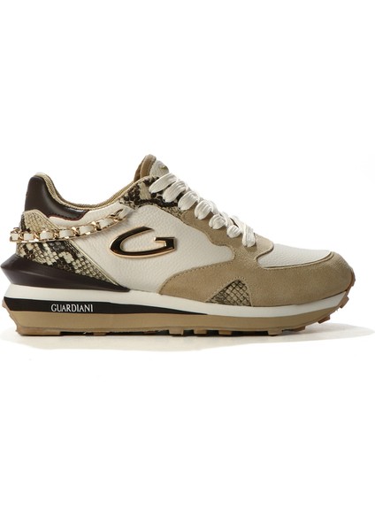 Beyaz - Bej Kadın Sneaker G03G100019