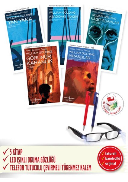 Yan Yana Aşağıdaki Yangın Kağıt Adamlar - Mirasçılar - Görünür -William Golding + Alfa Kalem