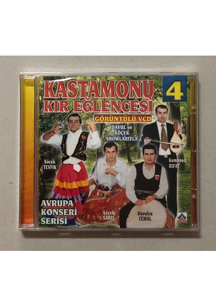 Kastamonu Kır Eğlencesi 4 Görüntülü VCD CD (Jelatininde Sıfır Orjnal Dönem Baskı Cd)