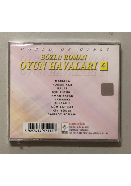 Sözlü Roman Oyun Havaları 4 CD (Jelatininde Sıfır Orjnal Dönem Baskı Cd)