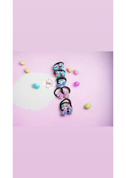 Unicorn Desen Lastik Toka Seti