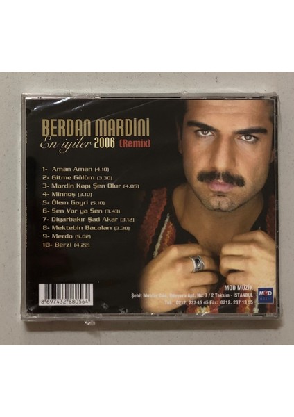 Berdan Mardini En Iyiler 2006 CD (Jelatininde Sıfır Orjnal Dönem Baskı Cd)