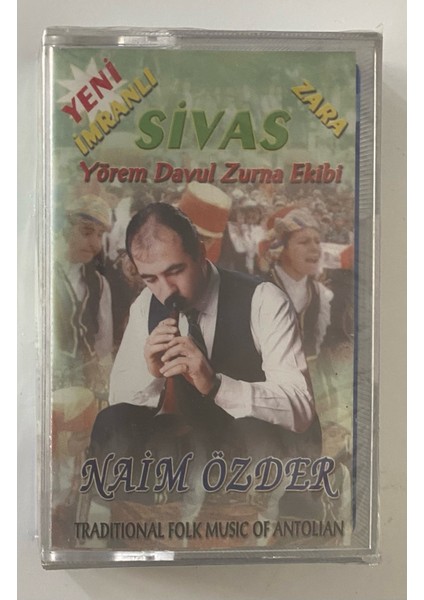 Naim Özder Sivas Yörem Davul Zurna Ekibi Kaset (Jelatininde Sıfır Orjnal Dönem Baskı Kaset)