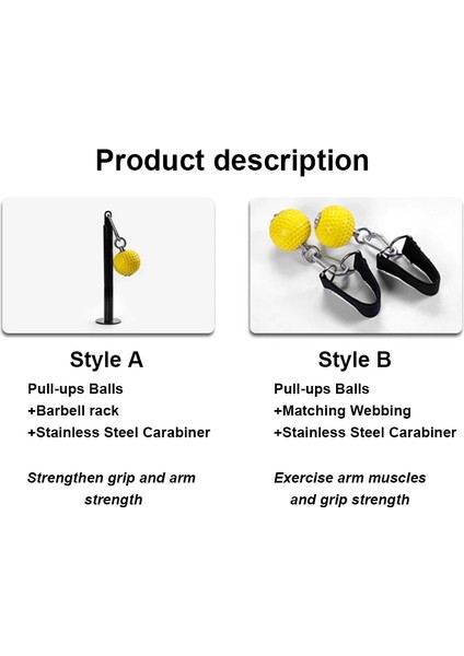 Siyah Stil mm Pull Up Topları Kol Parmak Kasları Kuvvet Eğitimi Spor Salonu Egzersizi El Kavrama Fitness Tırmanma Güç Topu Egzersiz Cihazı (Yurt Dışından) modelleri