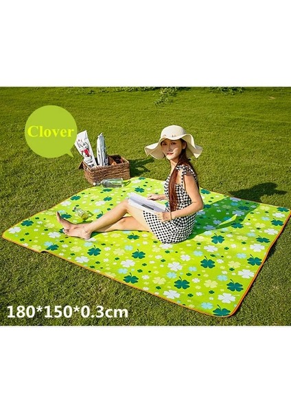 22-Bebek Mat Stili Makinede Yıkanabilir 200*200CM Açık Kamp Mat Plaj Çadır Battaniye Çocuk Ekose Bebek Halısı Neme Dayanıklı Ped (Yurt Dışından)