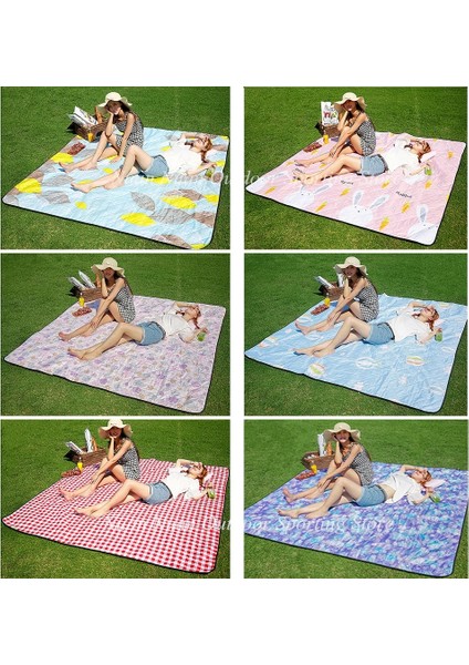 22-Bebek Mat Stili Makinede Yıkanabilir 200*200CM Açık Kamp Mat Plaj Çadır Battaniye Çocuk Ekose Bebek Halısı Neme Dayanıklı Ped (Yurt Dışından) indirimleri