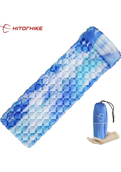 Gök Mavisi Tarzı Açık Uyku Pedi Kamp Yastıklı Şişme Yatak Seyahat Mat Katlanır Yatak Ultra Hafif Hava Yastığı Yürüyüş Trekking (Yurt Dışından)