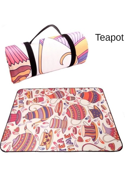 Pic Gösterisi Tarzı Olarak 200X150CM Katlanır Kamp Mat Açık Bea Ulus Tarzı Baskılı Kalınlaşmak Uyku Kamp Pad Mat Neme Dayanıklı Ekose Battaniye (Yurt Dışından)