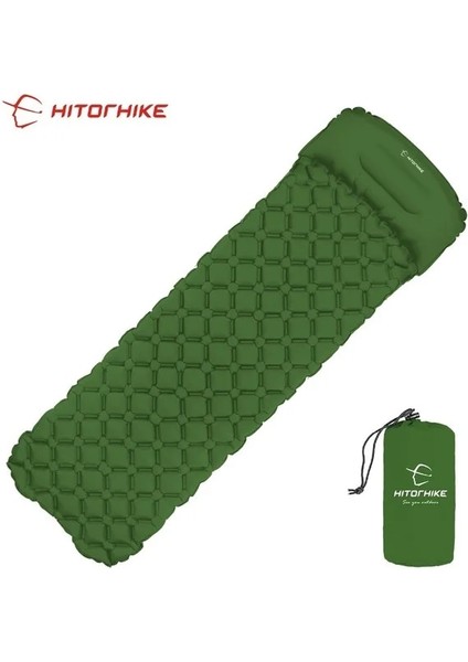 Yeşil Stil Açık Uyku Pedi Kamp Yastıklı Şişme Yatak Seyahat Mat Katlanır Yatak Ultra Hafif Hava Yastığı Yürüyüş Trekking (Yurt Dışından)