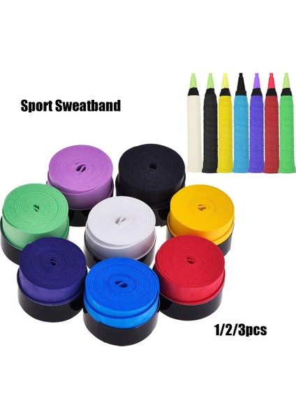 1 Adet Sarı Stil 1 Adet Kuru Tenis Raketi Kavrama Kaymaz Ter Emilen Sarar Musluklar Badminton Sapları Raket Titreşim Overgrip Spor Ter Bandı (Yurt Dışından)