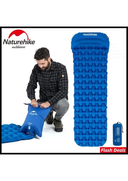Sadece Mavi Hava Yastığı Stili Naturehike Kamp Mat Açık Hava Şişme Yatak Ultralight Hava Yatağı Taşınabilir Çadır Uyku Pedi Kamp Yürüyüş Neme Dayanıklı Ped (Yurt Dışından) indirimleri