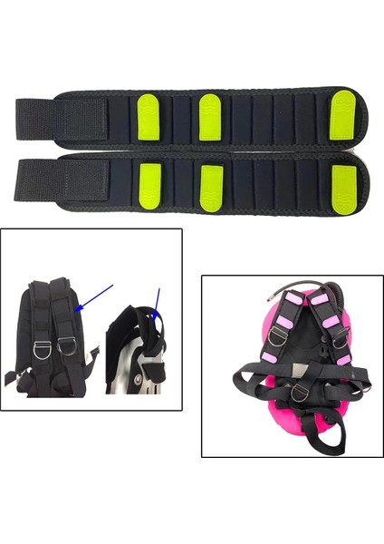 Siyah Stil Dayanıklı Dalış Arka Plakası Omuz Askısı Pedi, Quick Release Tech Free Dalış Tankı (Yurt Dışından) fırsatları
