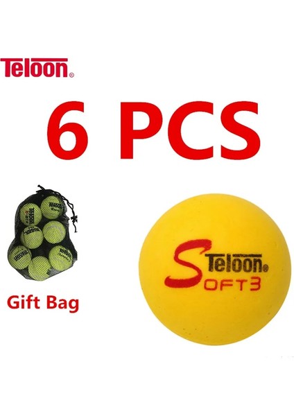 Hediye Çantası Tarzı ile 6 Adet Çocuk Takım Elbise Için Teloon Teonge Topları> 3 Yaşındaki Çocuklar Ulusal Standart Yumuşak Rahat Duygu Tenis Topları K029SPA (Yurt Dışından)