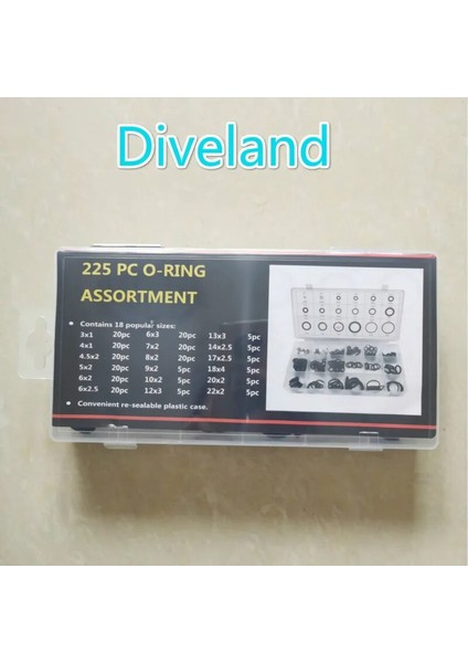 225 Adet Kauçuk Tarzı Tüplü Dalış O-Ring Kiti Box Rubberpick Toolg Gres O Ring Çeşitleri Kiti Oring Yıkayıcı Conta Sızdırmazlık Su Geçirmezlik (Yurt Dışından)