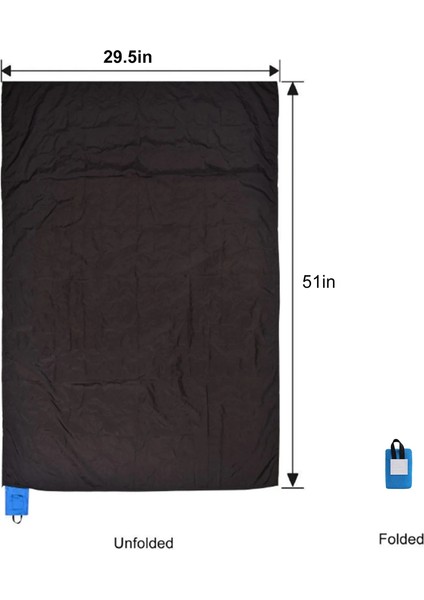 75X130CM Mavi Stil cm Kamp Mat, Taşınabilir Cep Battaniyesi Su Geçirmez Plaj Mat Seyahat Yürüyüş Dinlenme Için Açık Yastık (Yurt Dışından)