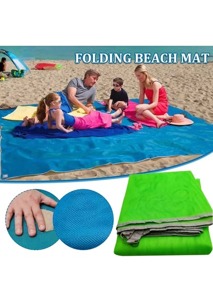 Yeşil Stil 1.5X2M Yeni Katlanabilir Kamp Mat Ultralight Su Geçirmez Çadır Tarp Polyester Mat Battaniye Kamp Yürüyüş Için Kanopiler (Yurt Dışından)
