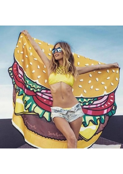 No.9 Tarzı Polyeater Plaj Paspasları Goblen cm Hamburger Meyve Baskı Mat Plaj Battaniyesi Açık Yürüyüş Seyahat Kamp Mat Için (Yurt Dışından) indirimleri