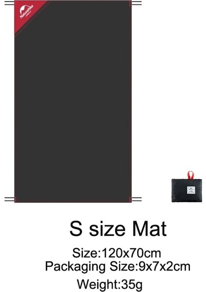 Siyah S Tarzı Naturehike Açık Çadır Tarp Çok Fonksiyonlu Ultra Hafif Cep Ayak Izi Su Geçirmez Battaniye Kamp Mat Kat Mat (Yurt Dışından)
