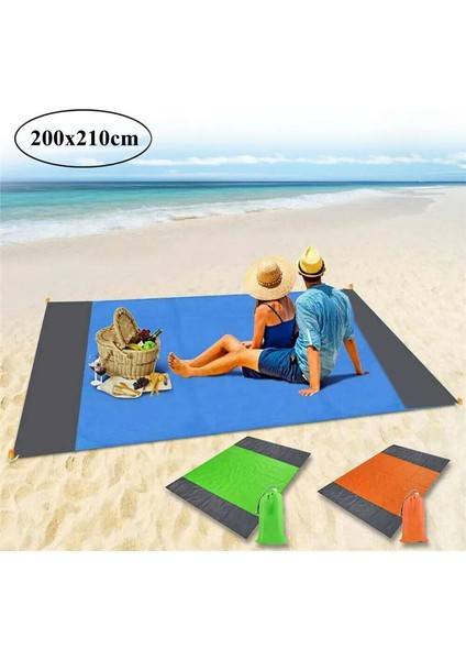 140X200CM Yeşil Stil cm Su Geçirmez Plaj Mat Kumsuz Açık Taşınabilir Cep Mat Seyahat Çadır Mat Yatak Kamp Yatak Pedi Battaniye (Yurt Dışından) indirimleri