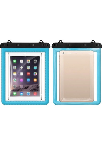 Açık Mavi Stil Su Geçirmez Kılıf Telefon Kuru Çanta Ipad Için Yüksek Mukavemetli Mühürlü Dokunmatik Kılıf Kapağı (Yurt Dışından)