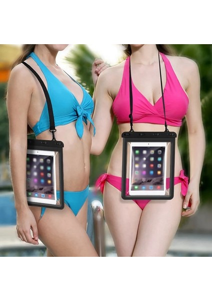 Açık Mavi Stil Su Geçirmez Kılıf Telefon Kuru Çanta Ipad Için Yüksek Mukavemetli Mühürlü Dokunmatik Kılıf Kapağı (Yurt Dışından)