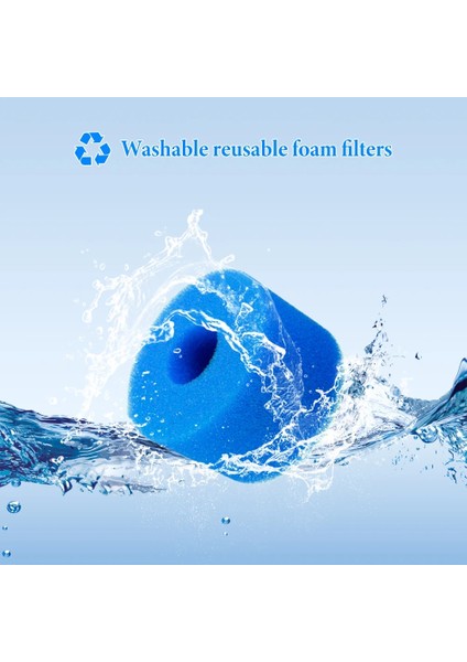 Mavi 30X90X102MM Stili Tip H Cleanin Değiştirme Için Yeniden Kullanılabilir Yıkanabilir Swimmin Havuz Filtresi Köpük Spone Cartride (Yurt Dışından) indirimleri