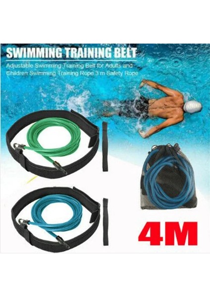 Mavi Stil 4m Ayarlanabilir Yüzme Eğitim Direnç Kemeri Yüksek Li Elastik Halat Yüzme Havuzu Güvenlik Eğitim Bandı Lateks Tüpler Egzersiz (Yurt Dışından) fiyatları