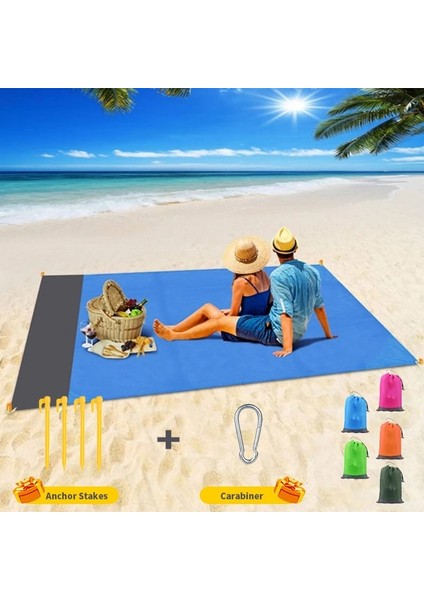 Mavi Stil 200X210CM 2x2.1m Su Geçirmez Cep Plaj Battaniyesi Katlanır Kamp Mat Yatak Taşınabilir Hafif Mat Açık Mat Kum Plaj Mat (Yurt Dışından) fiyatları