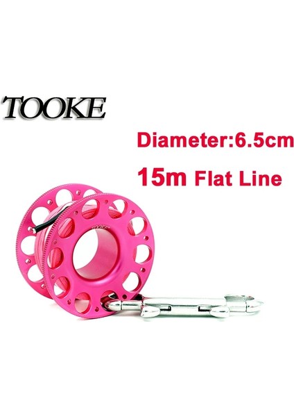 15M Fuşya G Stili Tüplü Alüminyum Dalış Makarası Parmak Makarası Düz ​​çizgi Yapış Cıvata Kancası Şnorkel Mağarası Dalış Sualtı Balıkçılığı Için (Yurt Dışından)