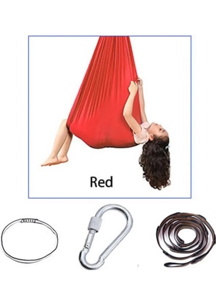 Kırmızı Stil Tam Set Yoga Salıncak Hamak cm Açık Kapalı Salıncak Çok Işlevli Ev Asılı Salıncak Hamak Hava Yoga Hamak (Yurt Dışından)